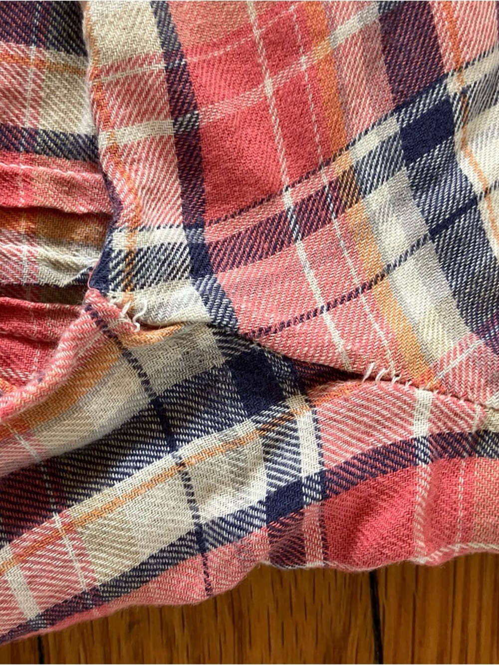 CP Shades Red Plaid Cowgirl USA Linen Cotton Regina Tunic Shirt Dress Medium - Picture 15 of 15